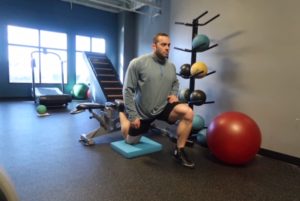 Kneeling Hip Flexor Stretch with Bench - Mike Gettier | GettFit